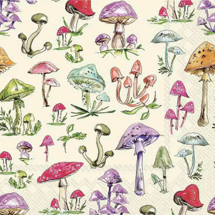 Mushrooms Paper Napkins