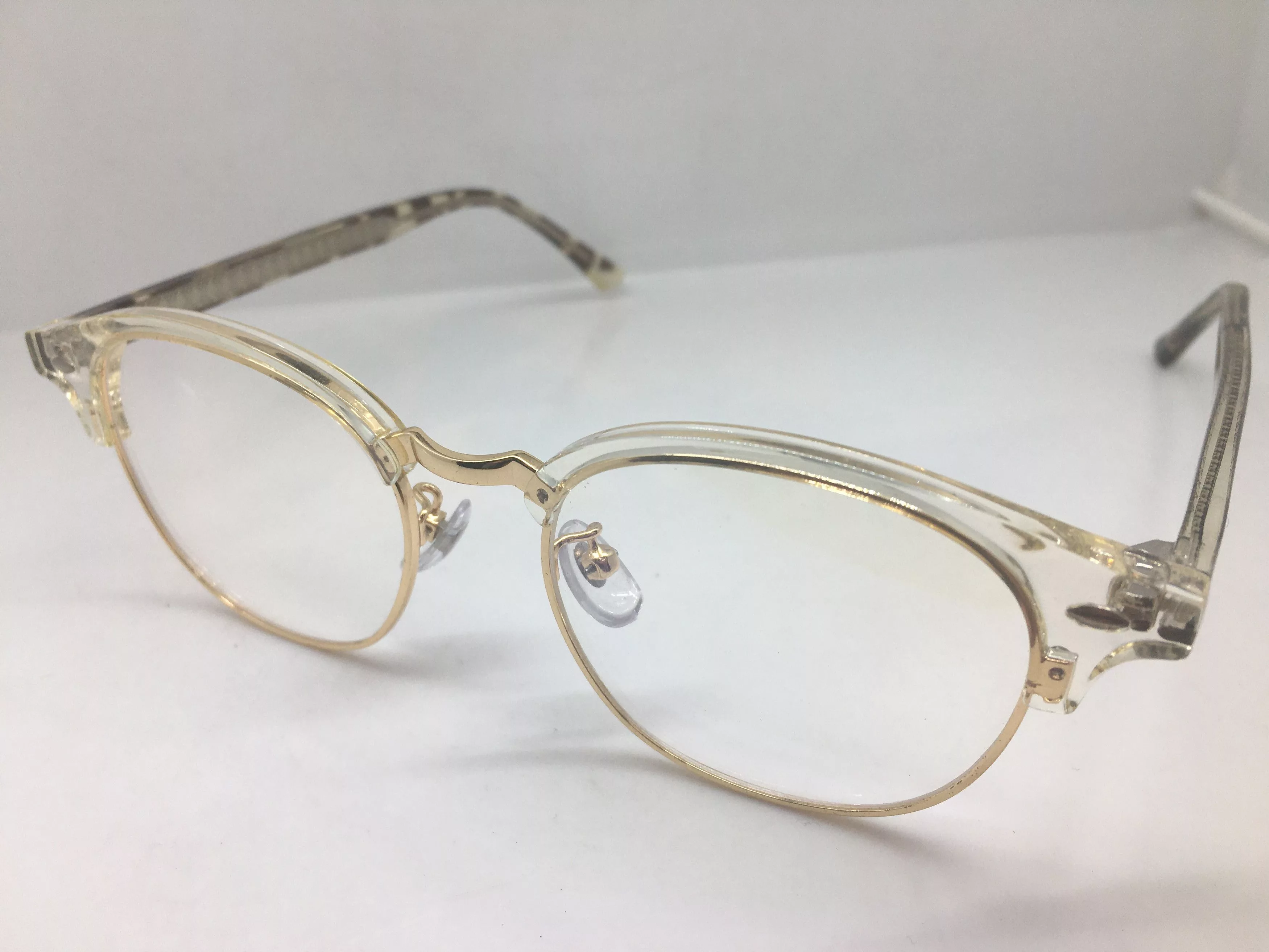 Other Glasses Other Mod Malcolm X Clear Gold Eyeglasses Frame Multi