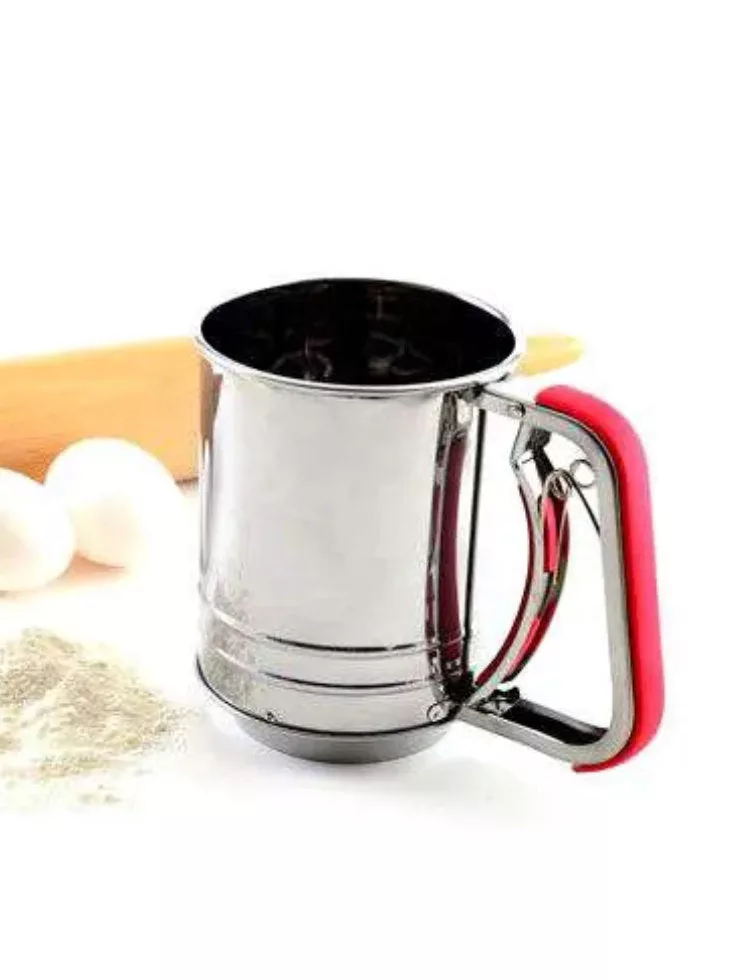 3 Cup Flour Sifter Red Handle