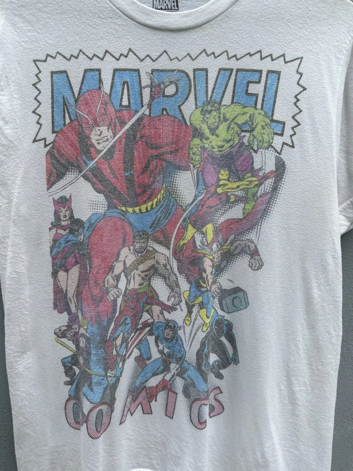 Anime Short Sleeve T Shirts Anime × Marvel Comics Y2k Marvel Comics Printed Tshirt A67 White