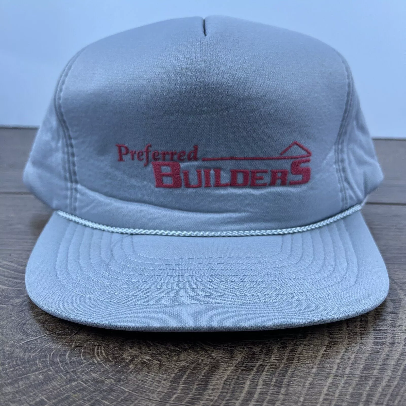 Other Hats Other Preferred Builders Hat Gray Snapback Hat Adjustable Adult Si