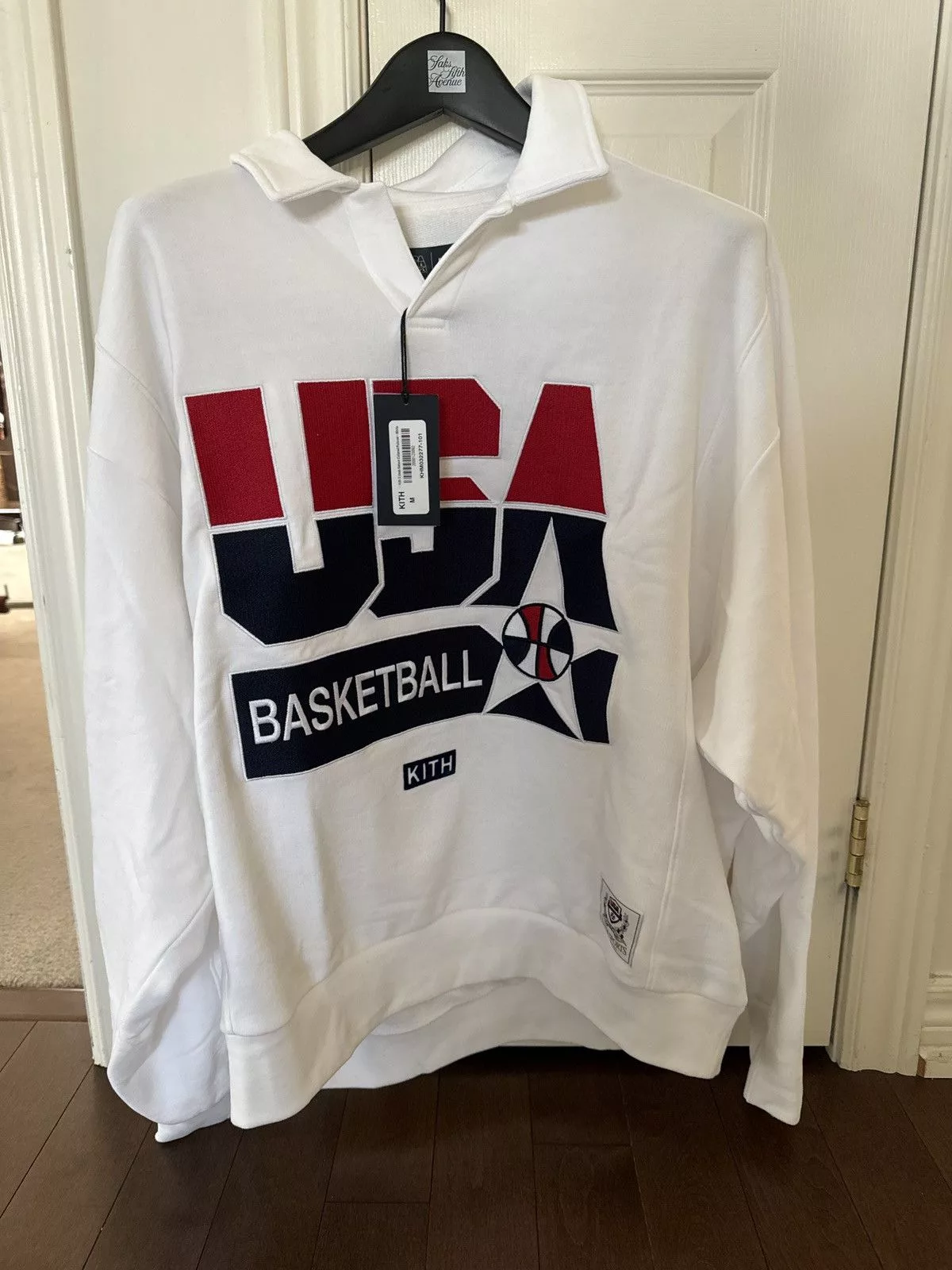 Kith Sweaters Knitwear Kith × USA Olympics Kith for USA Basketball Nelson Collared Pullover - White