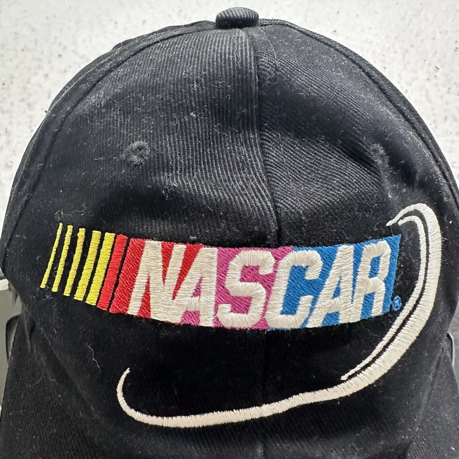 NASCAR Hats NASCAR Racing Black Baseball Hat 3M Logo Cotton