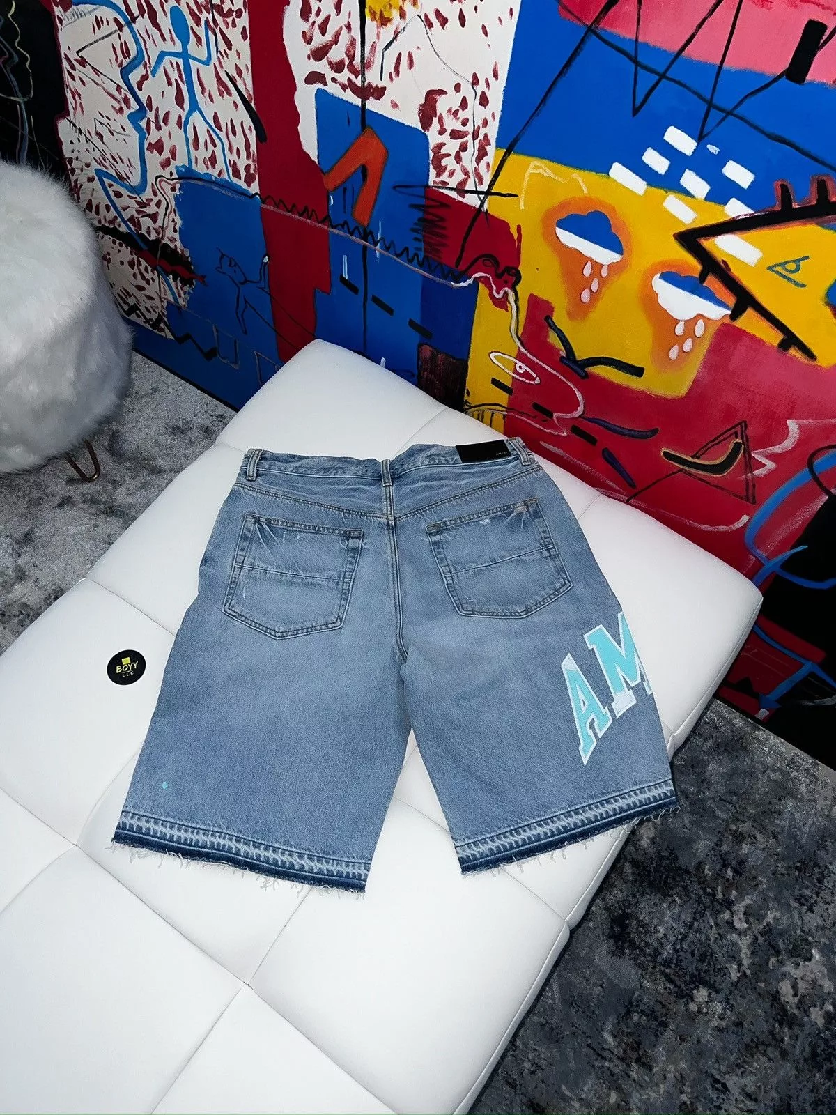 Amiri Shorts Amiri patch logo shorts Purple