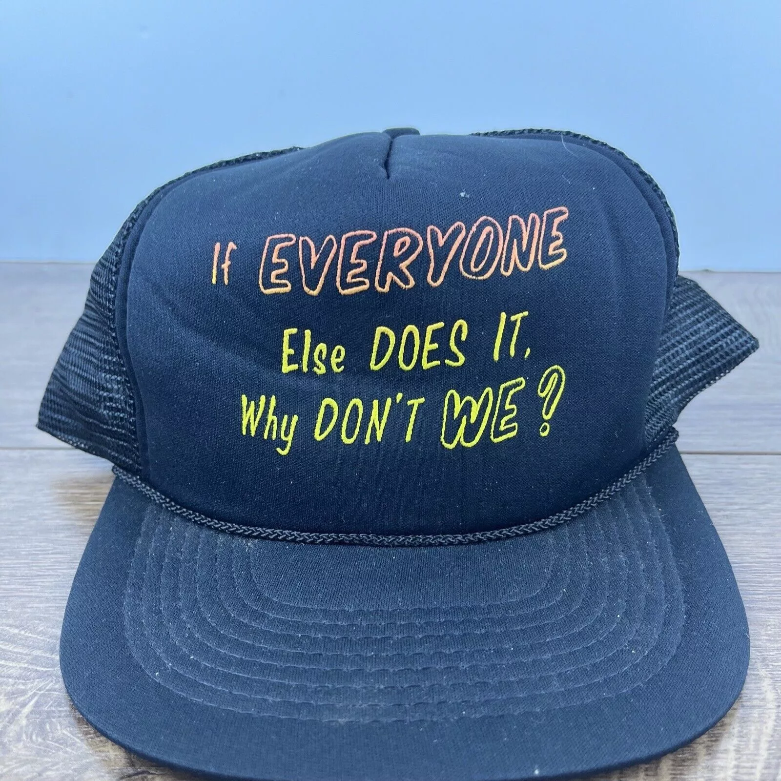 Other Hats Other Why Don't We Hat Black Cap Hat Everyone Else Does Adjustable