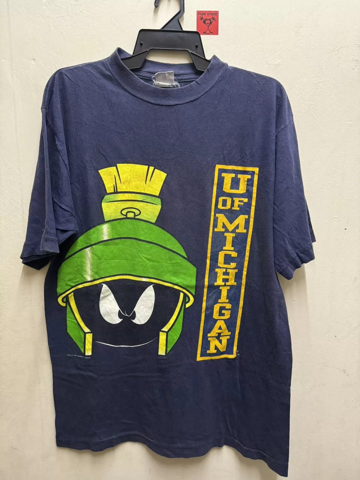 Vintage Short Sleeve T Shirts Vintage × Warner Bros Vintage Marvin The Martian Blue
