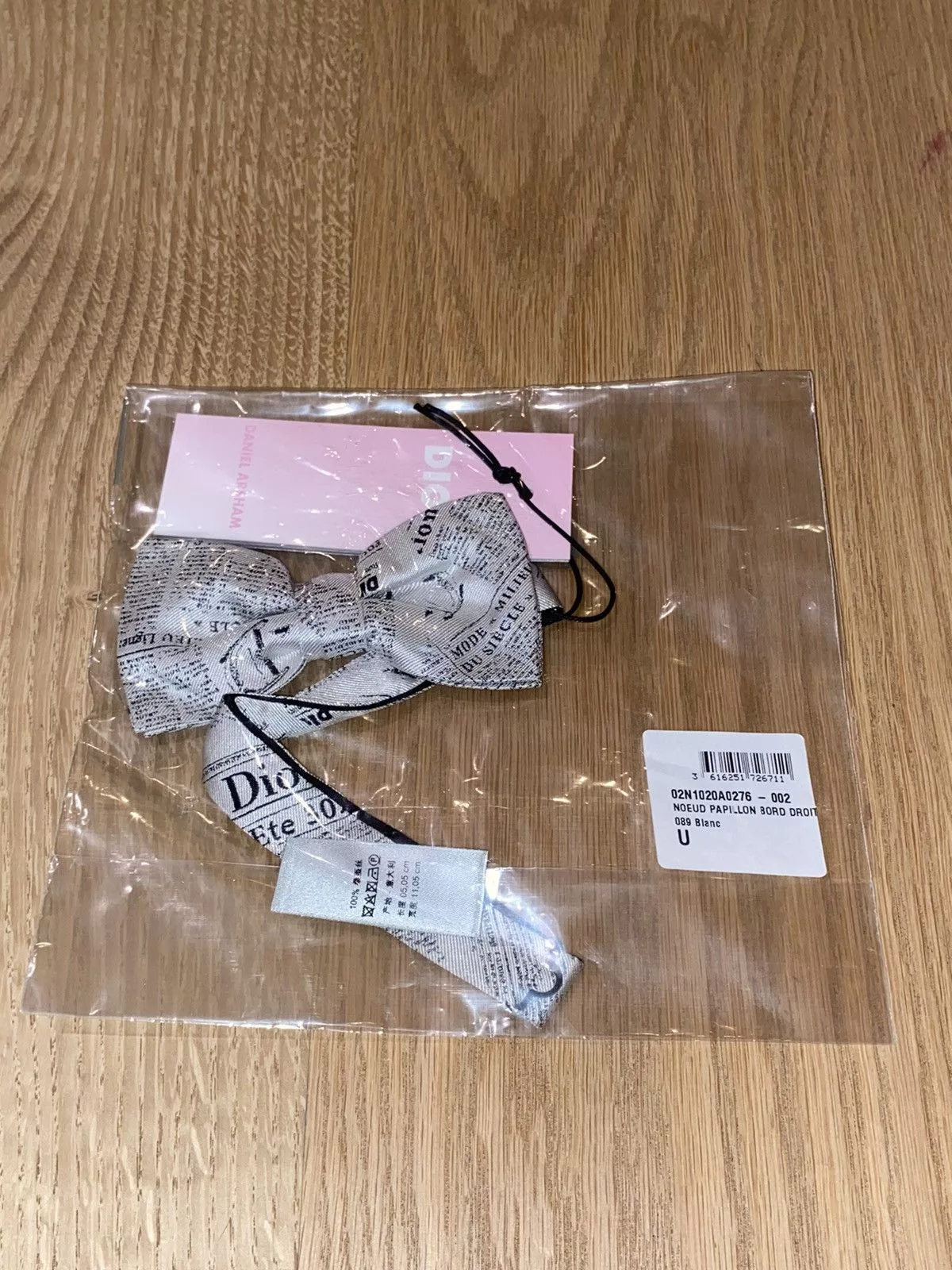 Daniel Arsham Ties Pocketsquares Daniel Arsham × Dior Daniel Arsham x Dior Bowtie Newspaper Multi
