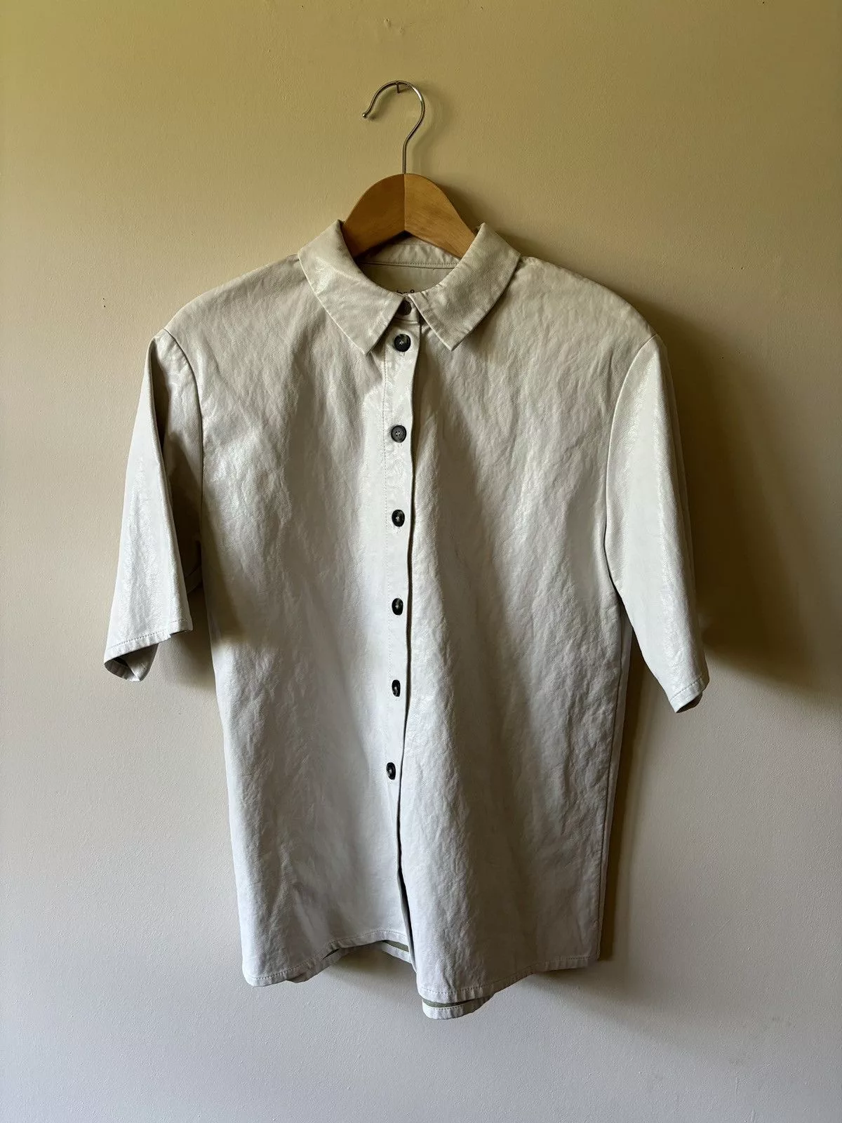 ba&sh Button Ups Ba&sh faux leather top White