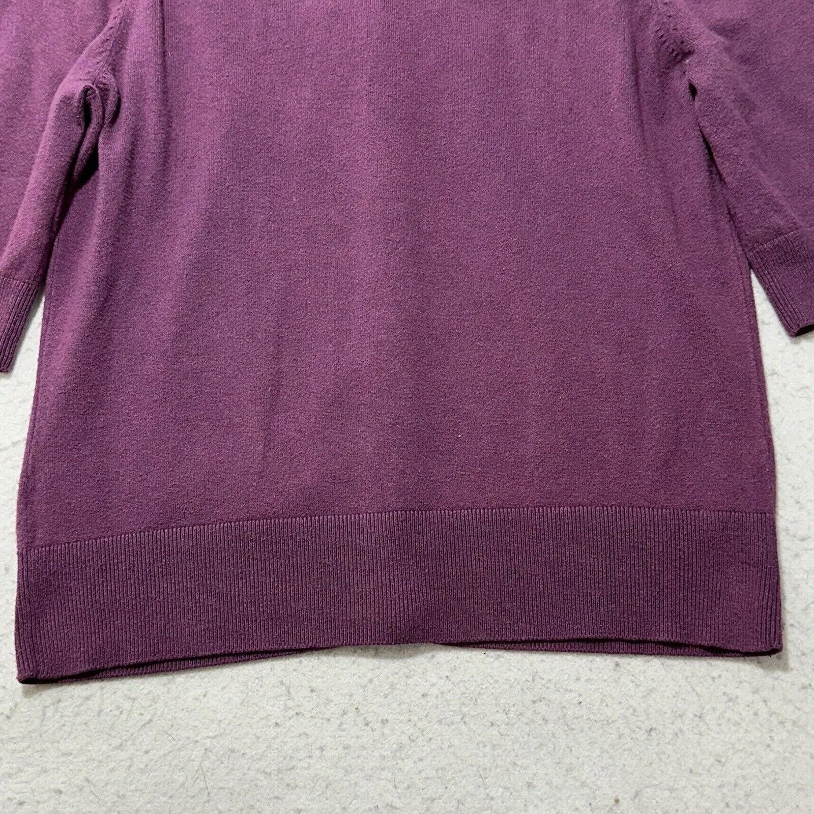 Other Sweaters Other Halogen Medium Snap Button Front Cardigan Emroidery Sweater Purple