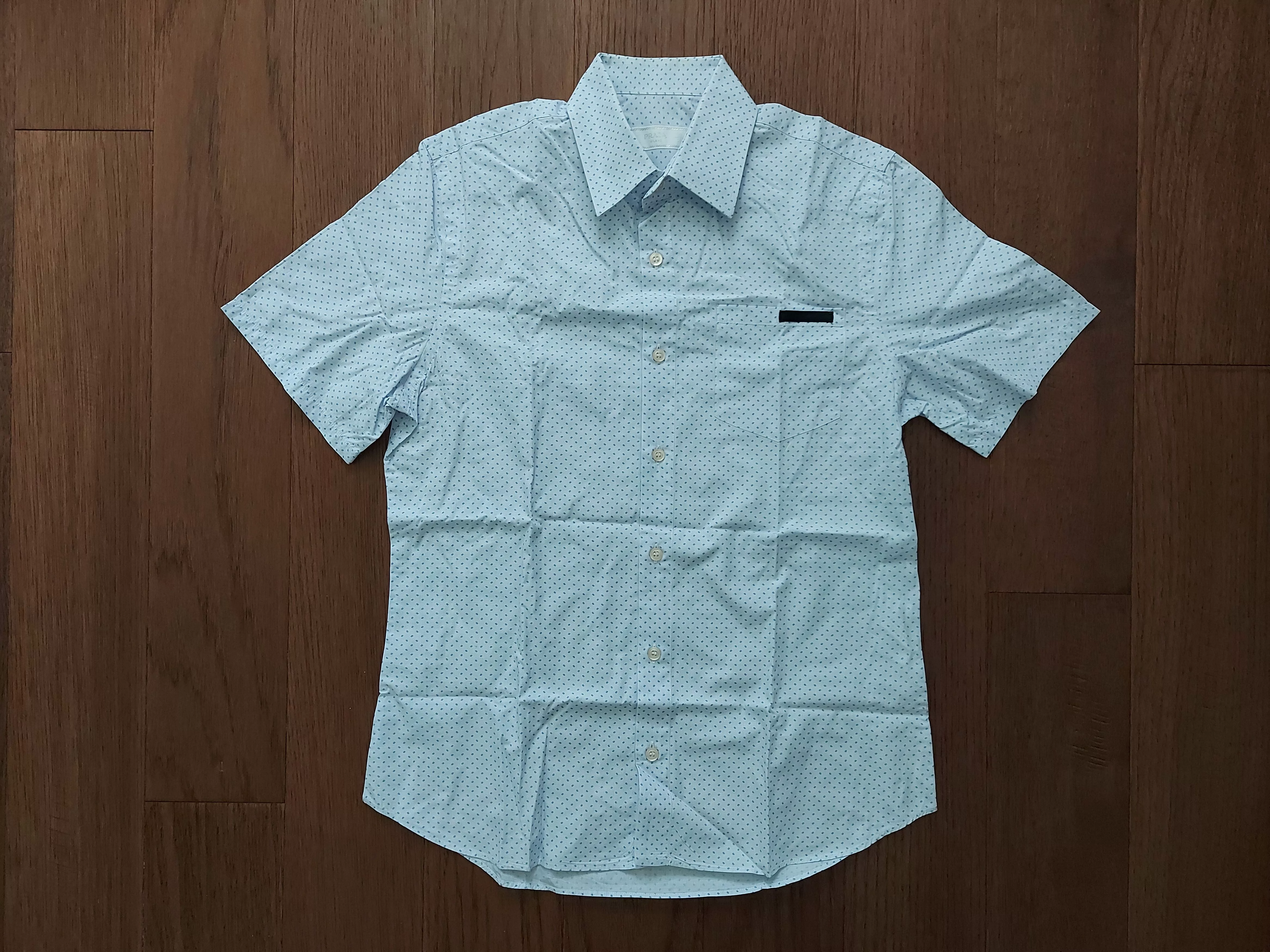 Prada Shirts Button Ups Prada 2016 button-up short-sleeve shirt Blue