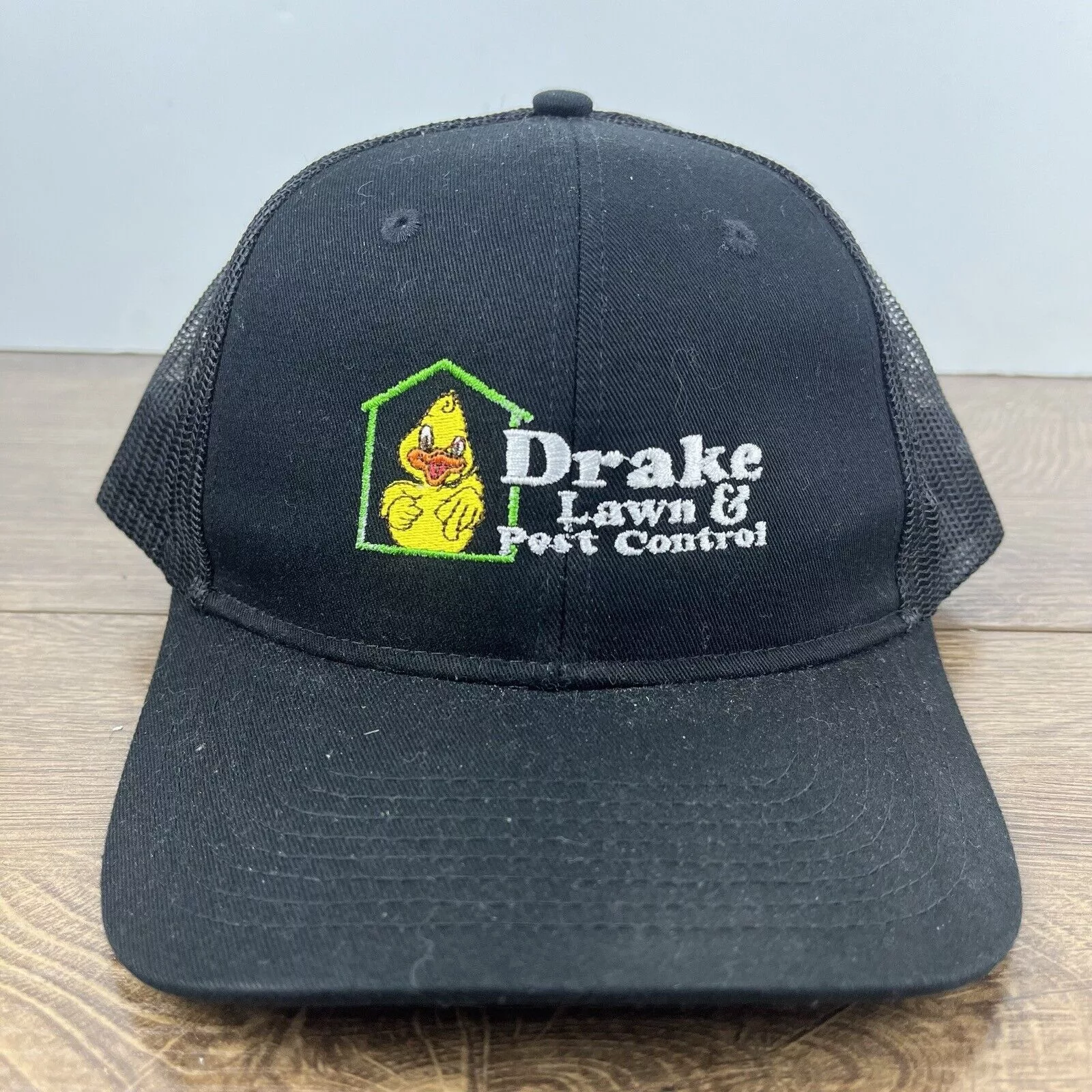 Other Hats Other Drakes Lawn & Pest Control Snapback Hat Black Hat Adjustable