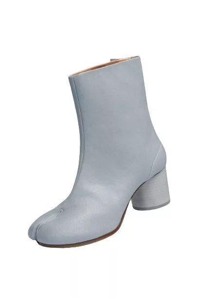 Maison Margiela Boots Maison Margiela o1s22i1n0724 Leather Tabi Ankle Boots in Grey Gray