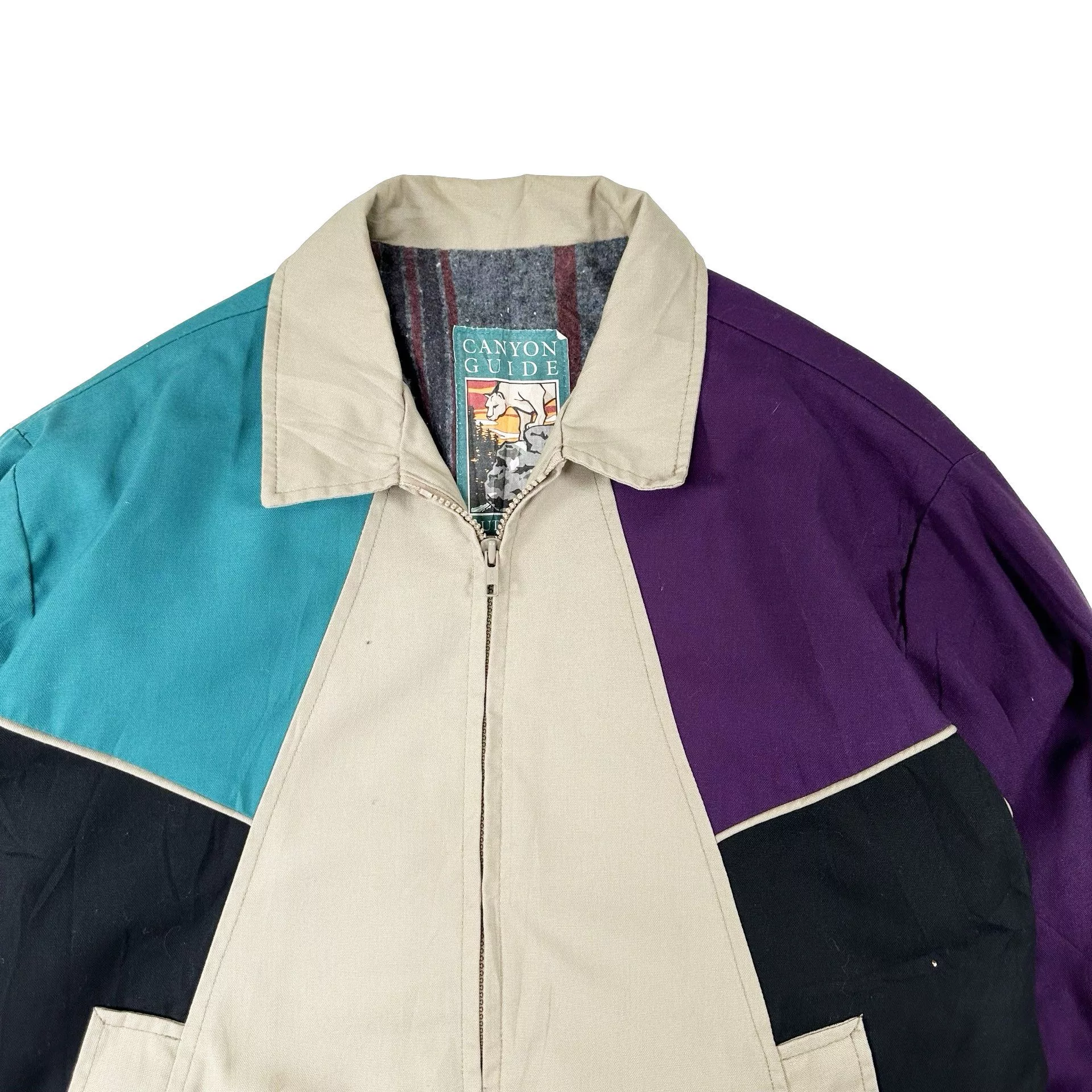 Vintage Light Jackets Vintage 90s Aztec Style Lined Zip Up Jacket Multi Streetwear
