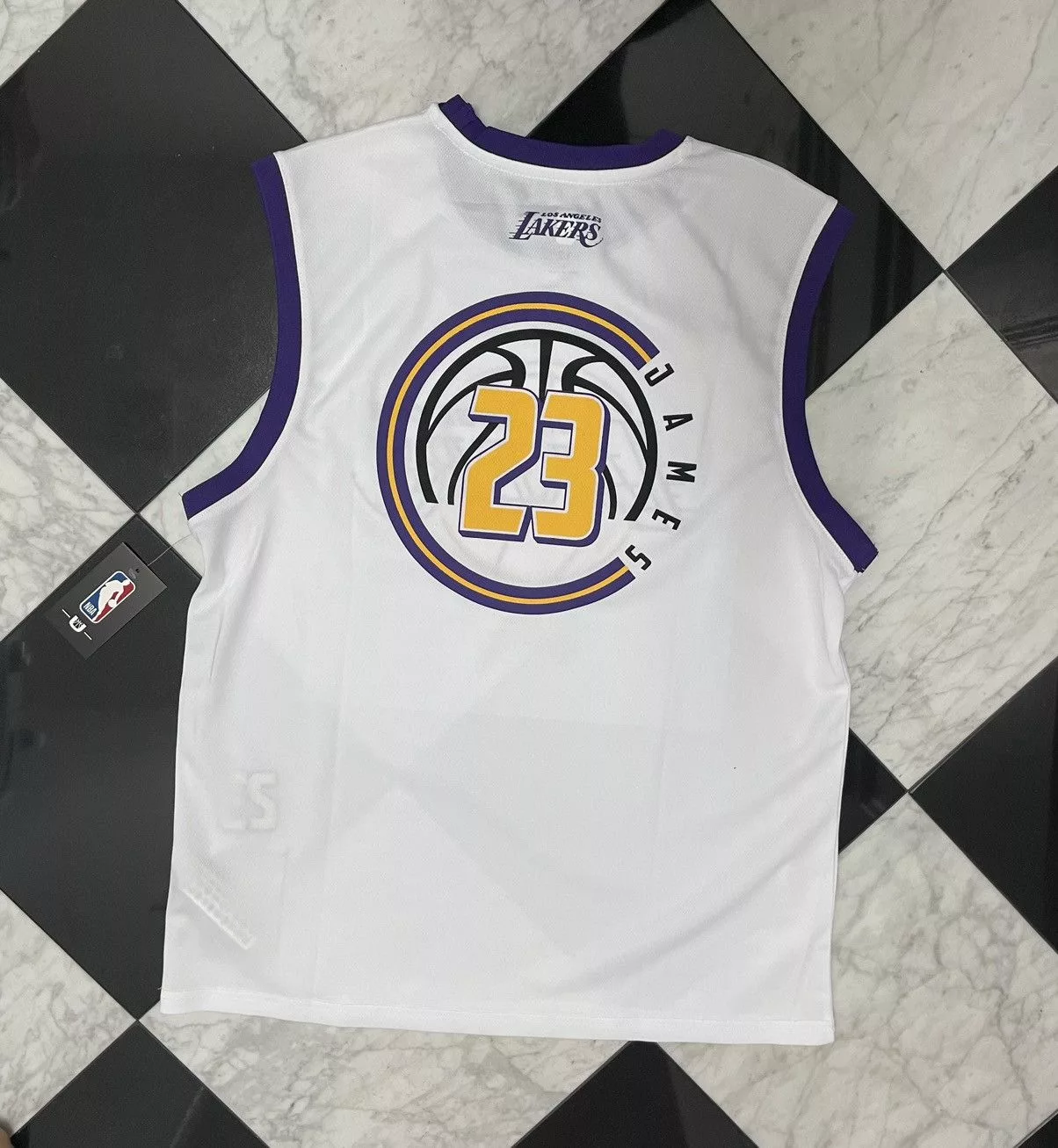 NBA Jerseys NBA 🔥 Labron James Lakers jersey White