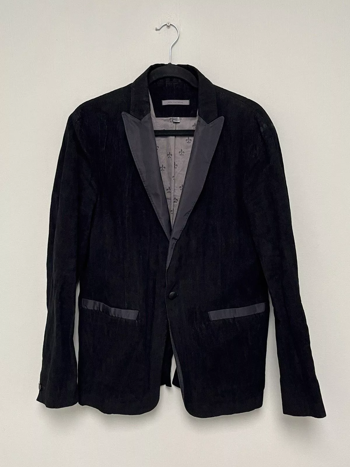 John Varvatos Light Jackets John Varvatos Crushed velvet satin trim jacket. 48 Black