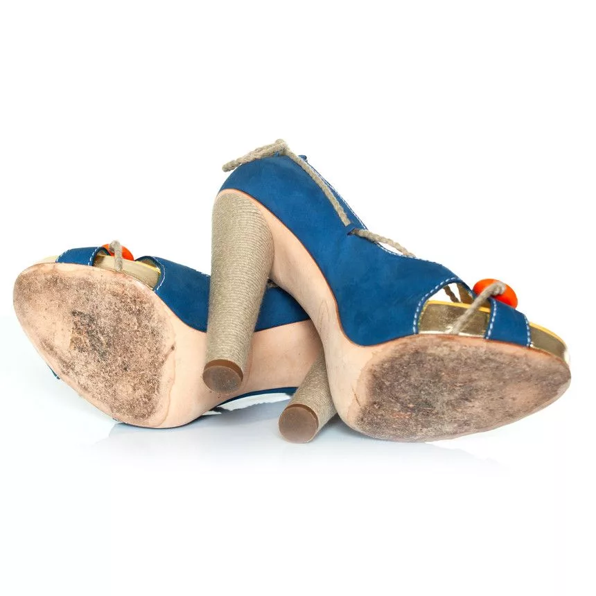 Dsquared2 Heels Dsquared2, Blue suede candy pump