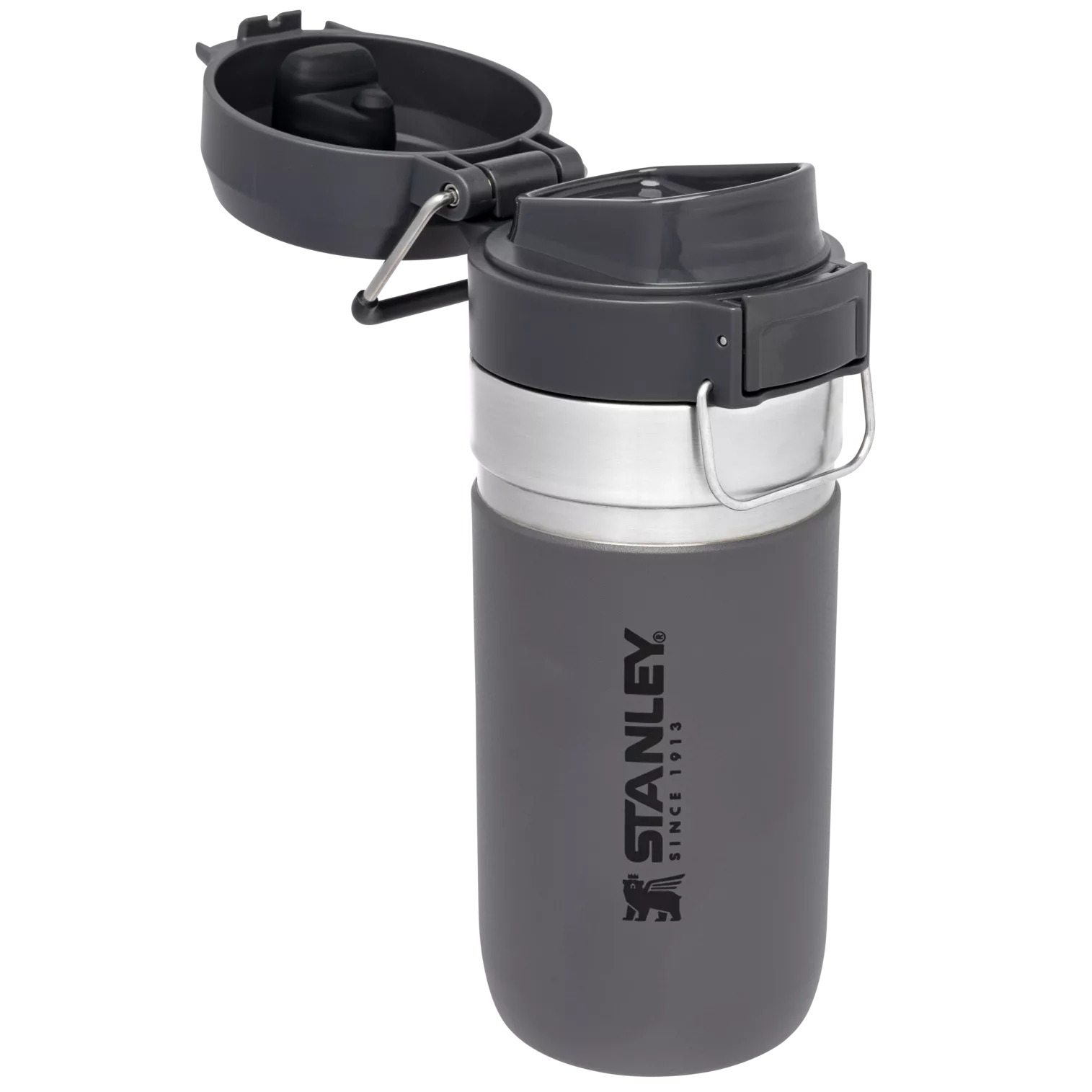 Stanley 16 OZ Quick Flip Go Water Bottle In Grey