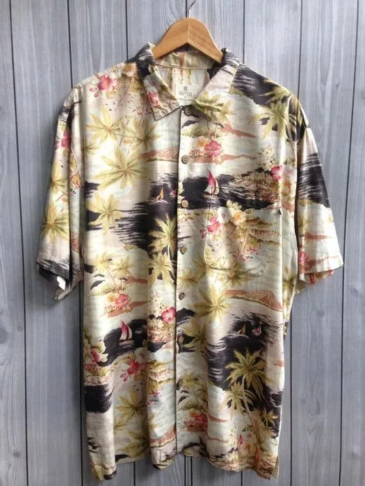 Art Comes First Shirts Button Ups Art Comes First Summer Floral Beach Motive Aloha Hawaii Shirt Multi Vintage