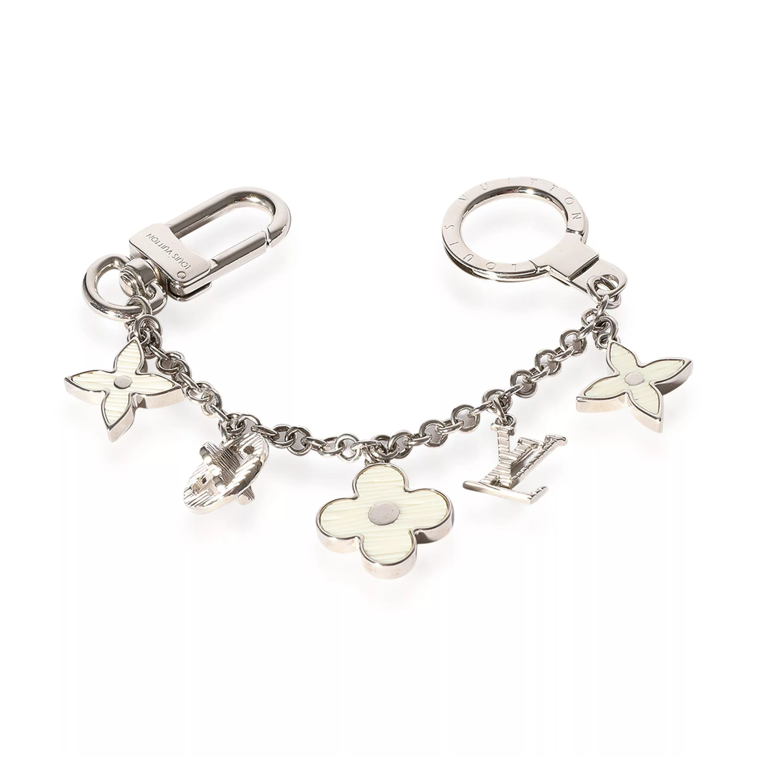Louis Vuitton Rings Louis Vuitton Silver & White Fleur D'Epi Bag Charm
