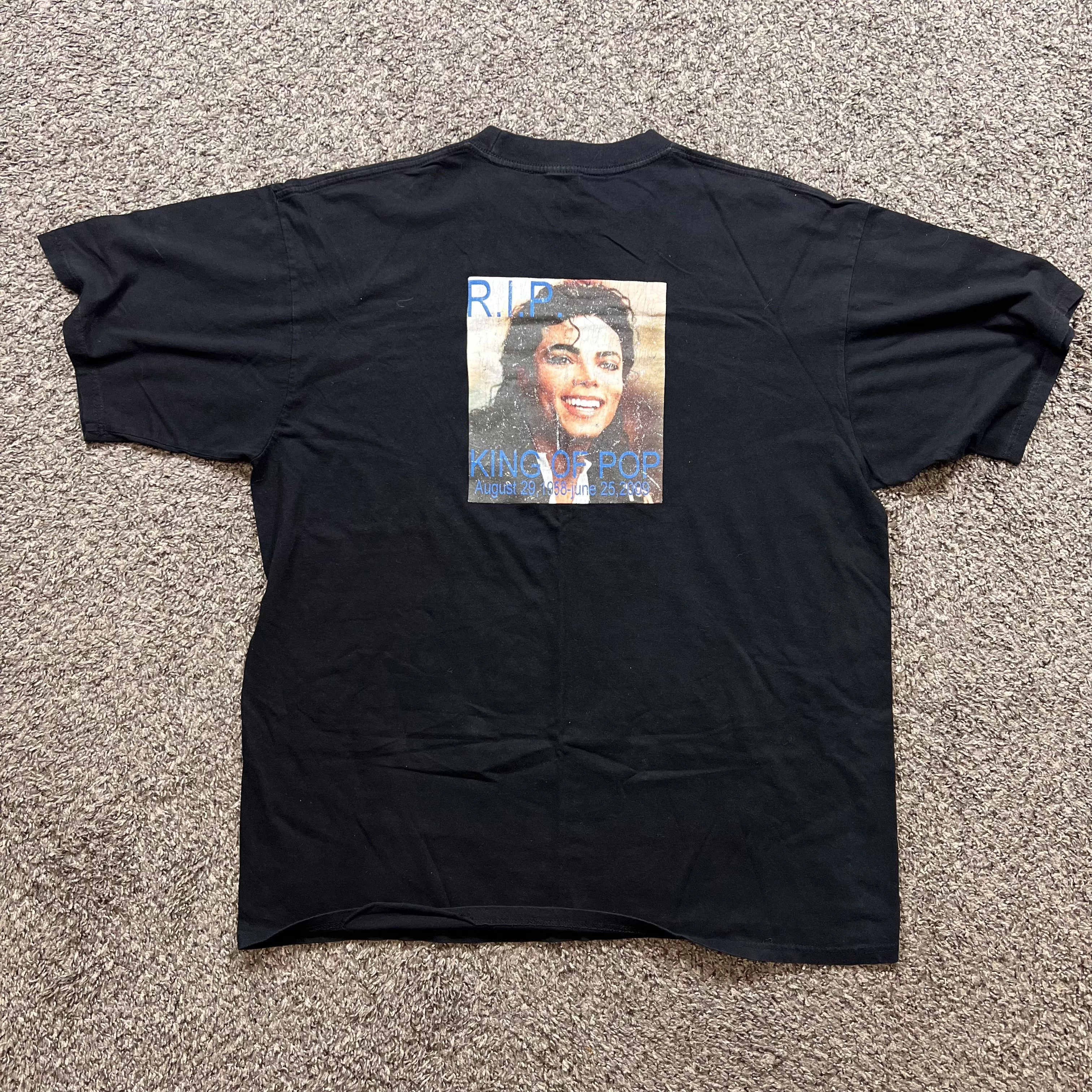 Michael Jackson Short Sleeve T Shirts Michael Jackson × Rap Tees 2009 Michael Jackson “Best To Ever Do It” T Shirt Gray