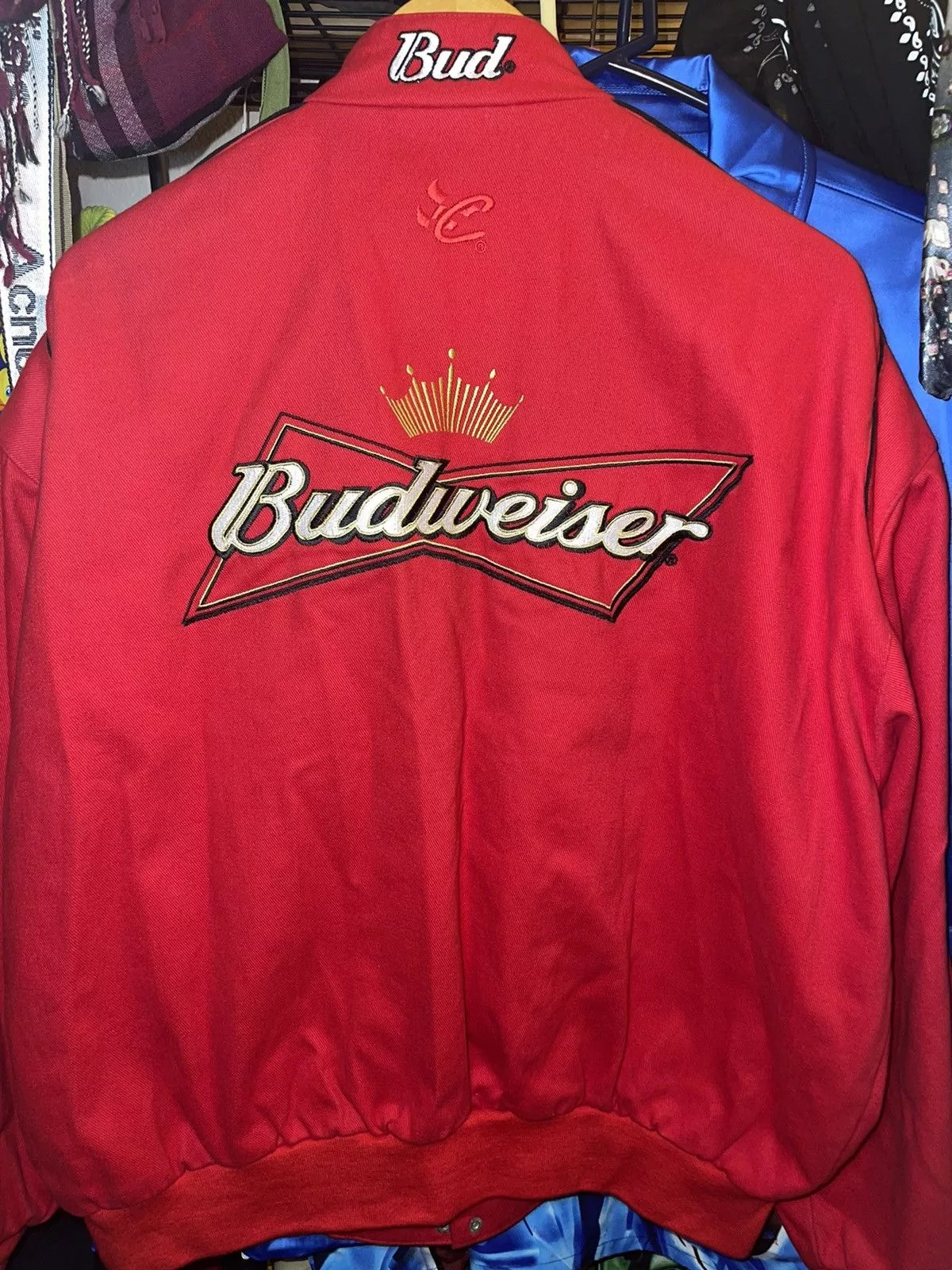 Chase Authentics Light Jackets Chase Authentics × NASCAR × Vintage Chase Authentics Dale Budweiser NASCAR Jacket Sz XL Red
