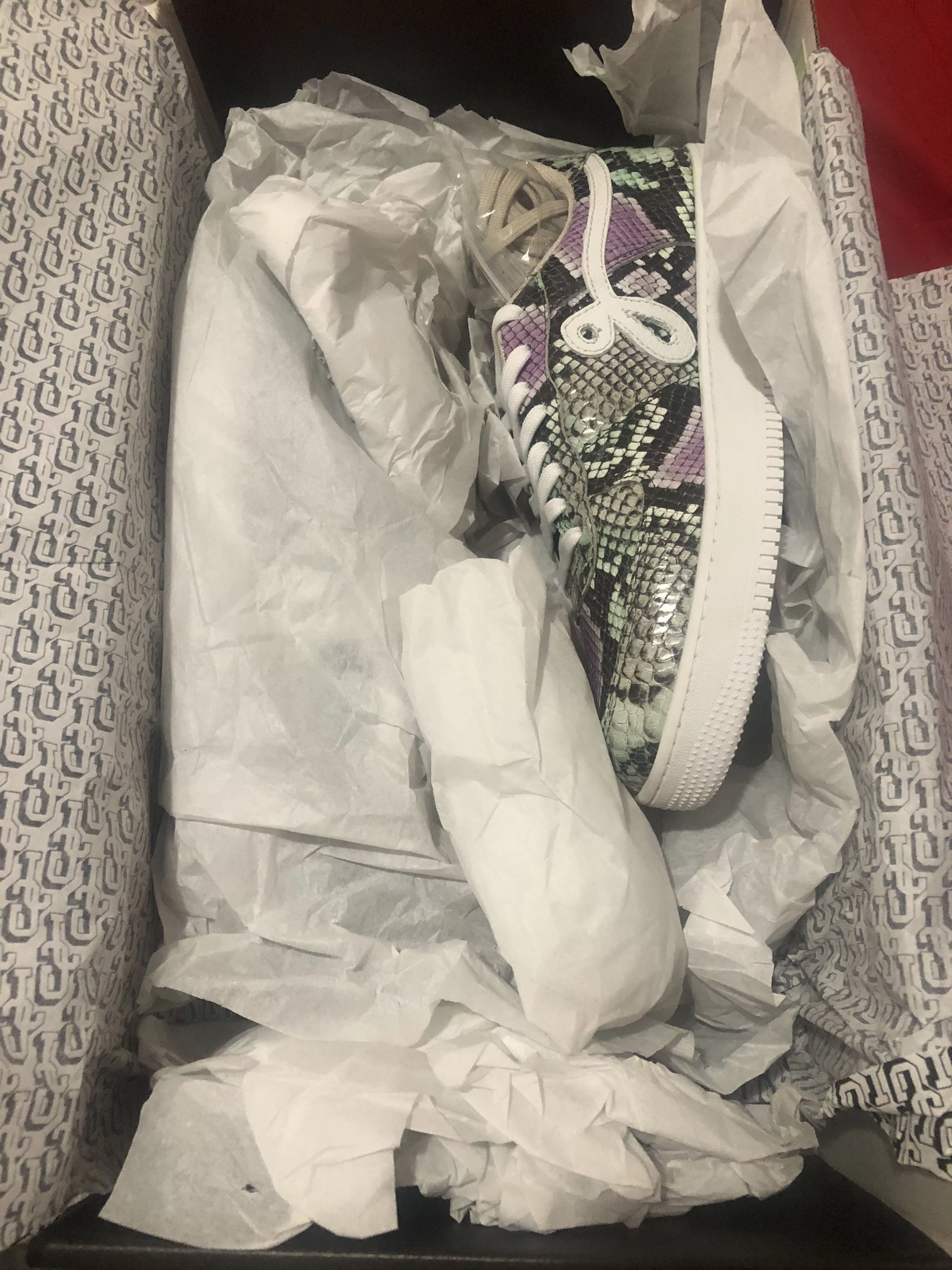 John Geiger Low Top Sneakers John Geiger GF-01 Multi-Python White