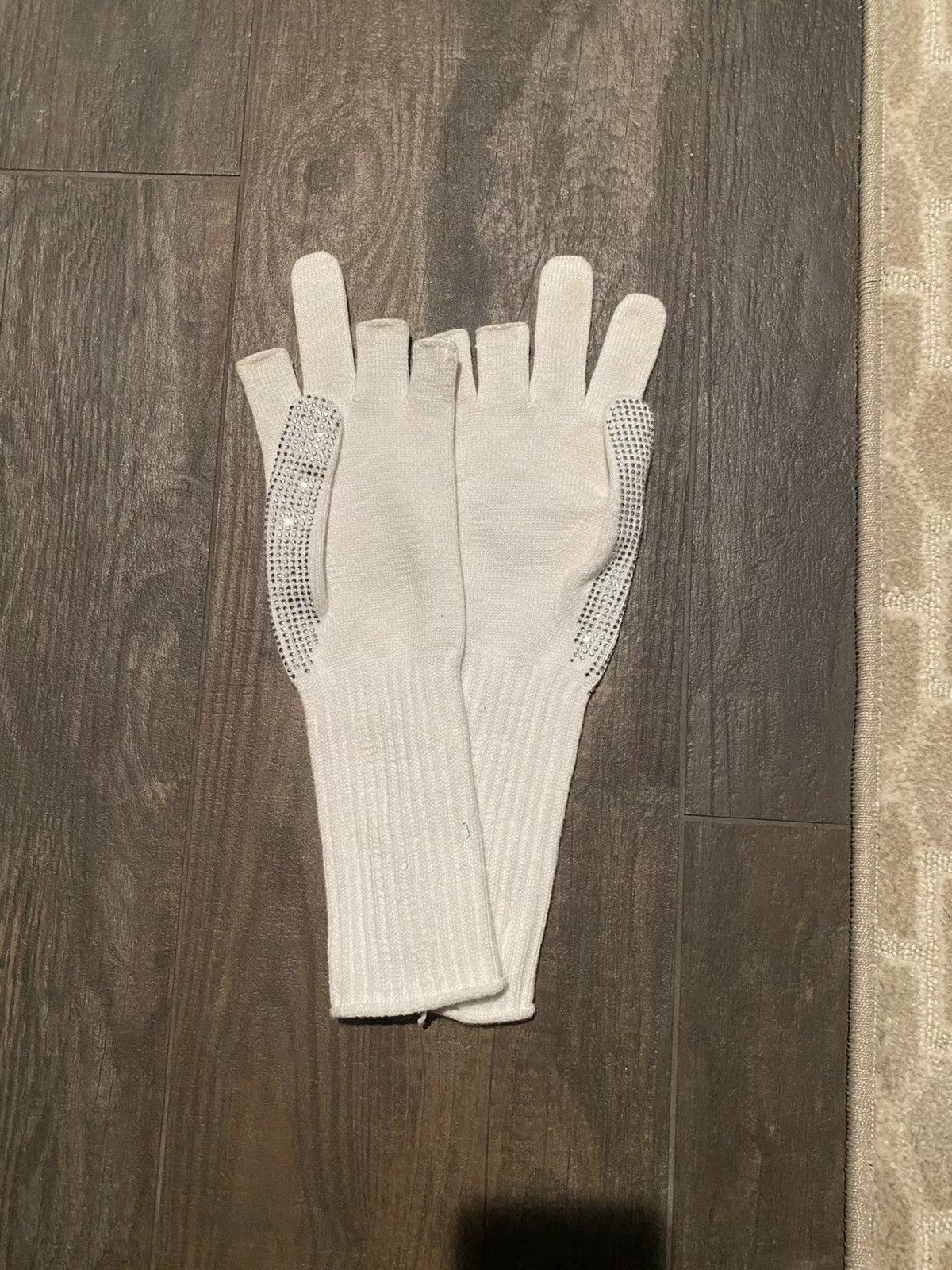 Doublet Miscellaneous Doublet Finger Sign Studded Gloves White