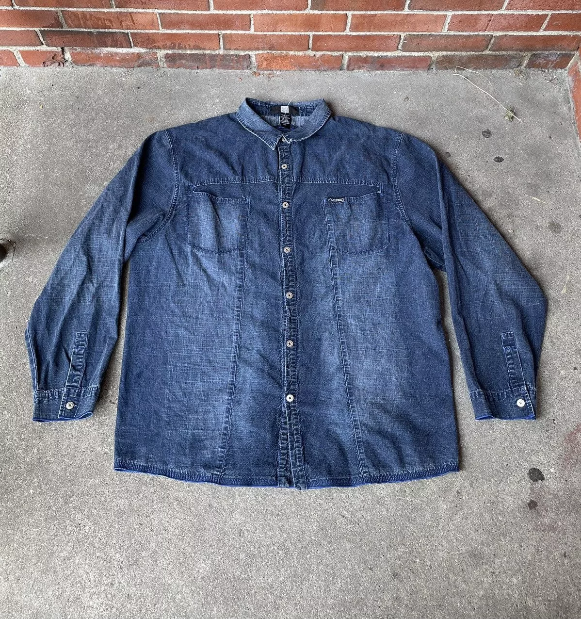 Marithe + Francois Girbaud Shirts Button Ups Marithe + Francois Girbaud Vintage 90s Marithe Francois Girbaud Button Down Denim Shirt Blue