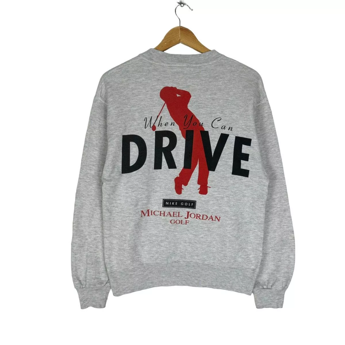 NBA Sweatshirts Hoodies NBA × Nike × Vintage ⚡️VINTAGE 90s NIKE MICHAEL JORDAN JUMP CREWNECK SWEATSHIRT Gray