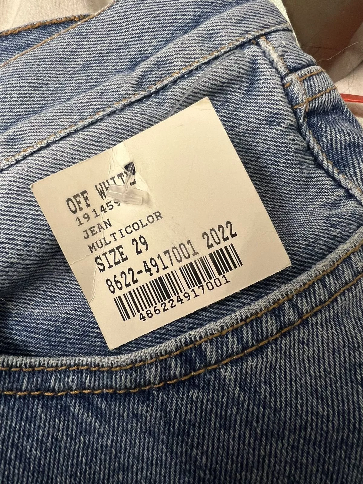 Off-White Jeans OFF-WHITE Two Tone Mod.Split Split Baggy 5 Pocket Jeans Blue