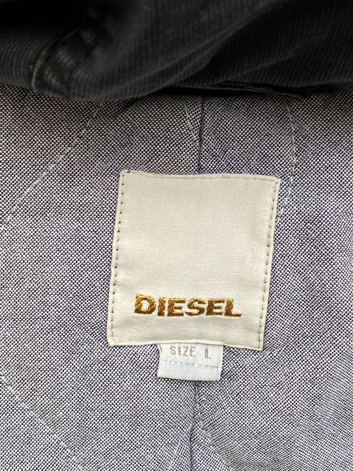 Diesel Parkas DIESEL BLACK COTTON PARKA WITH HOOD SIZE L Blue