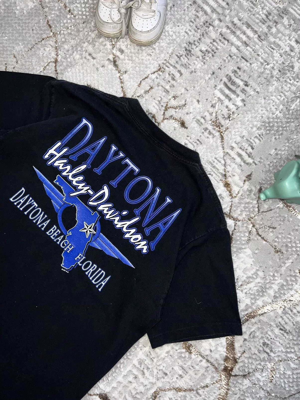 Harley Davidson Short Sleeve T Shirts Harley Davidson × Vintage HARLEY DAVIDSON 1996 VINTAGE DAYTONA BIKE WEEK T-SHIRT TEE Black Streetwear