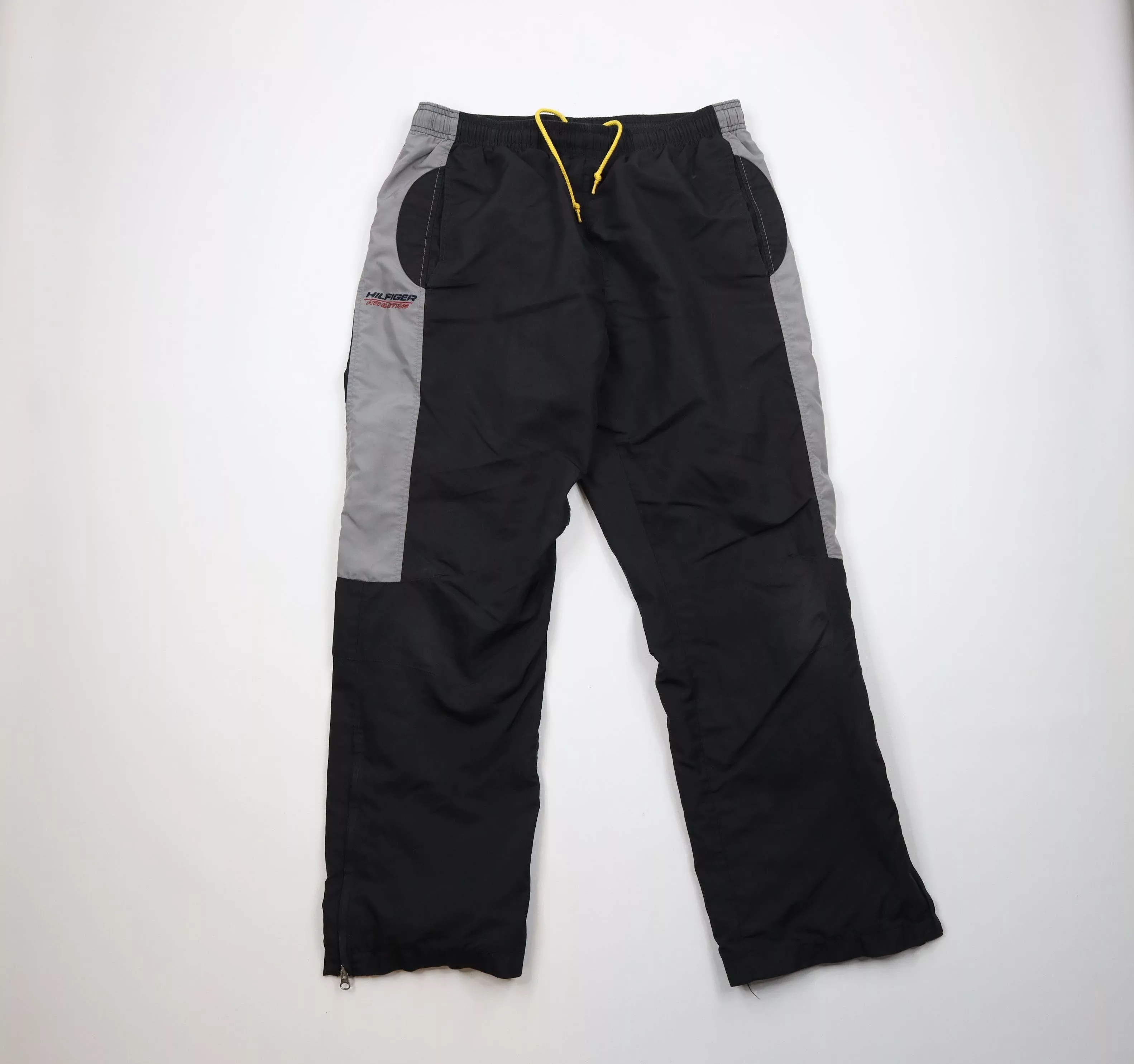 Tommy Hilfiger Casual Pants Tommy Hilfiger × Vintage Vintage 90s Tommy Hilfiger Out Lined Wide Leg Pants Black