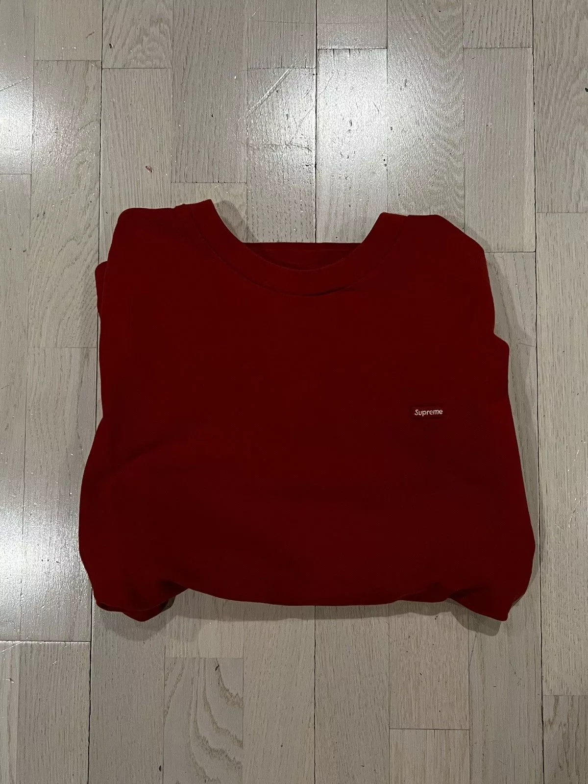 Supreme Short Sleeve T Shirts Basic Red Supreme Tee