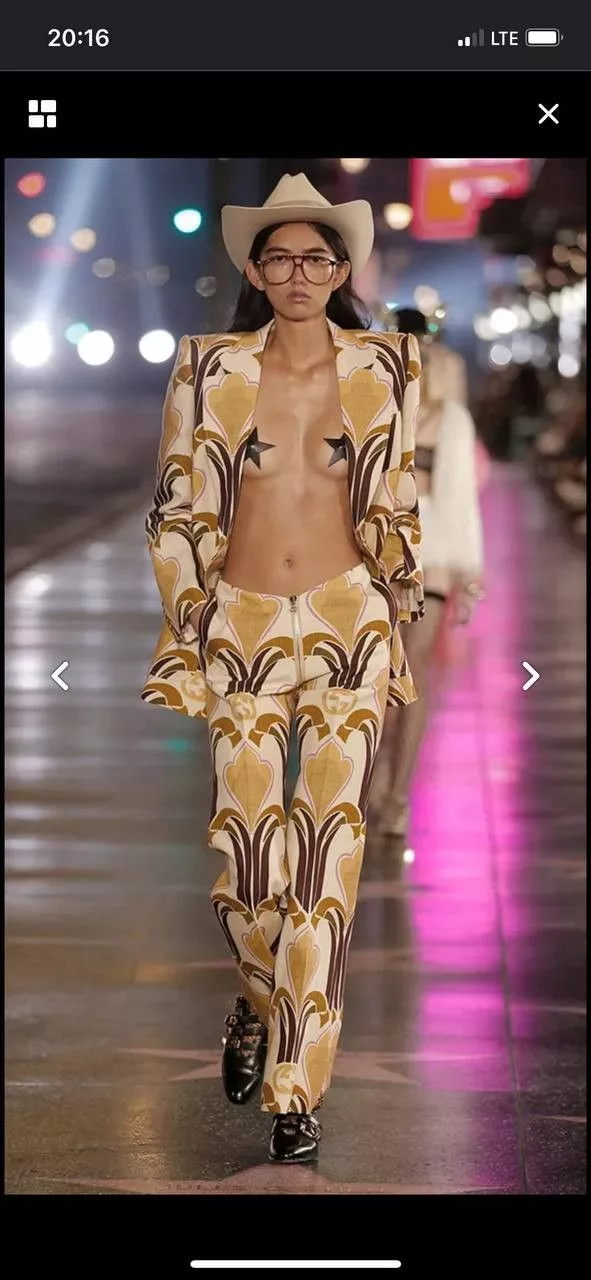 Gucci Pants Gucci INTERLOCKING G PRINT LINEN TROUSERS Multi