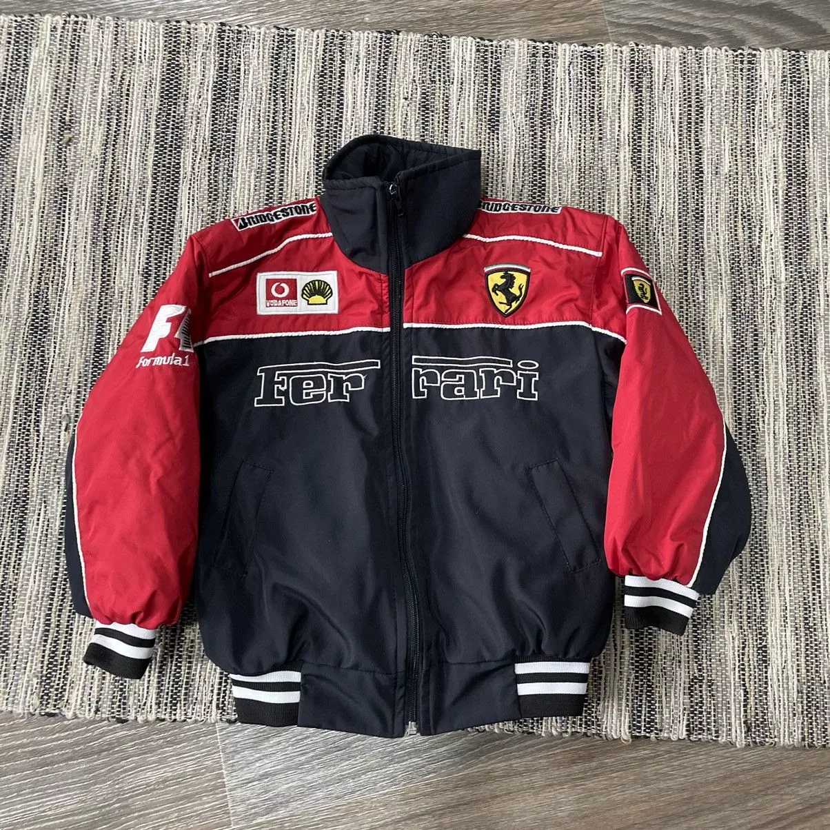 Ferrari Light Jackets Ferrari × Marlboro × Vintage Child Ferrari jacket marlboro 90s bomber moto nascar racing Black