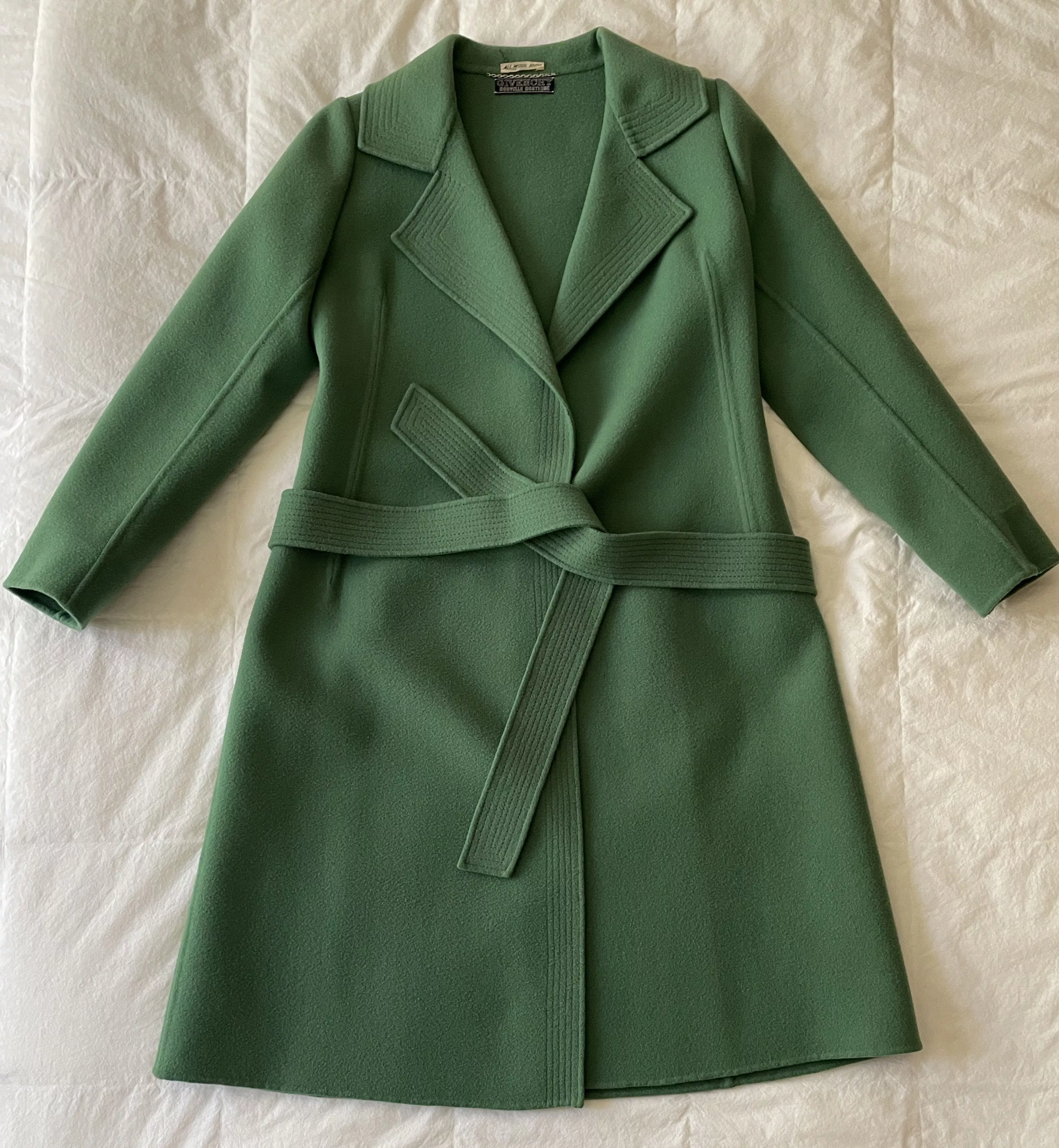 Givenchy Coats Givenchy × Vintage Runway Fall Winter 1973 Givenchy wool coat Green