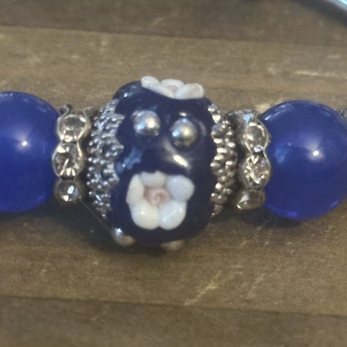 Other Bracelets Other Handmade bead charm stretch bracelet Silver