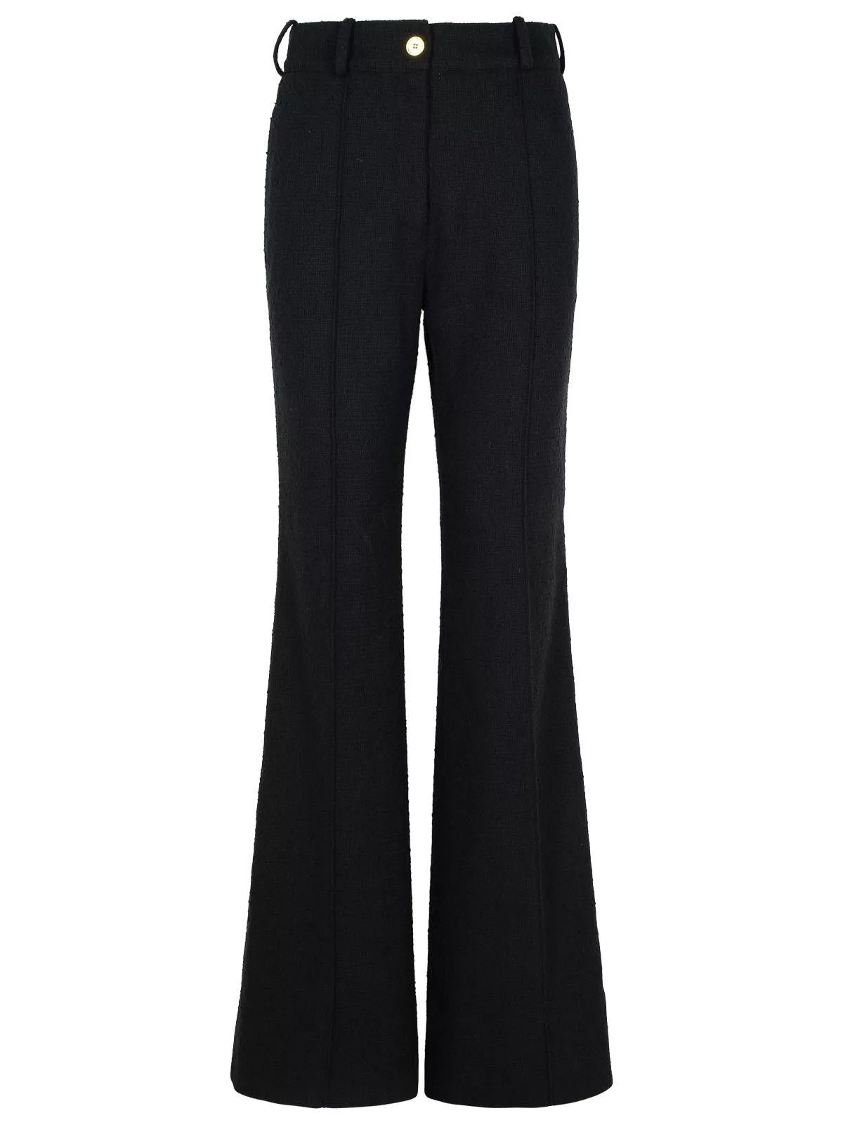 Patou Pants PATOU Black Wool Blend Flare Pants Multi