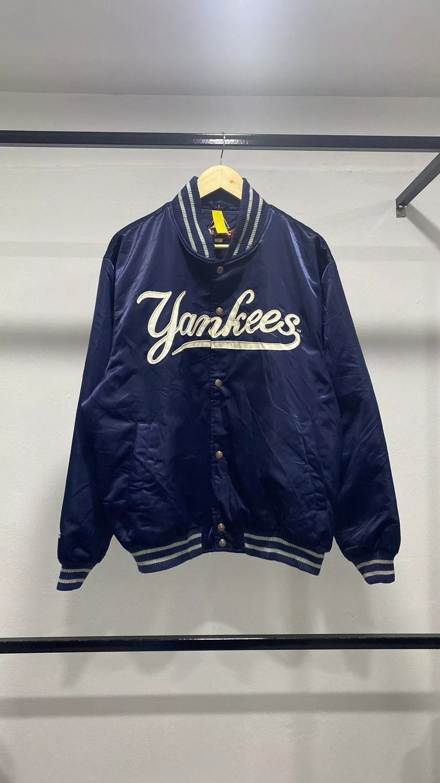 MLB Bombers MLB × New York Yankees 💥FINAL DROP💥 New York Yankees Satin Baseball Bomber Jacket Blue Sportswear