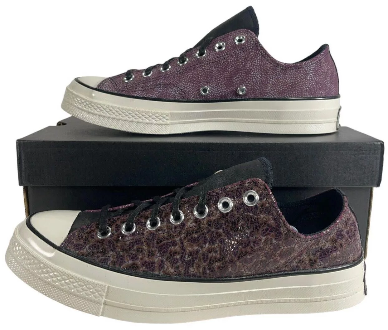 Converse Low Top Sneakers Converse Chuck OX Low Top Stingray Split Leather A01085C 9 Purple