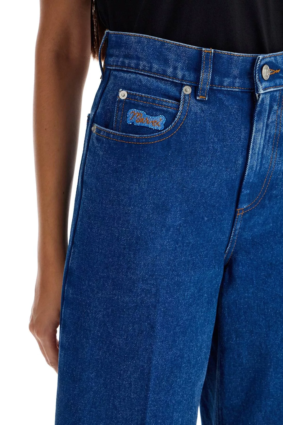 Marni Jeans MARNI Wide Flared Leg Jeans With A Multi