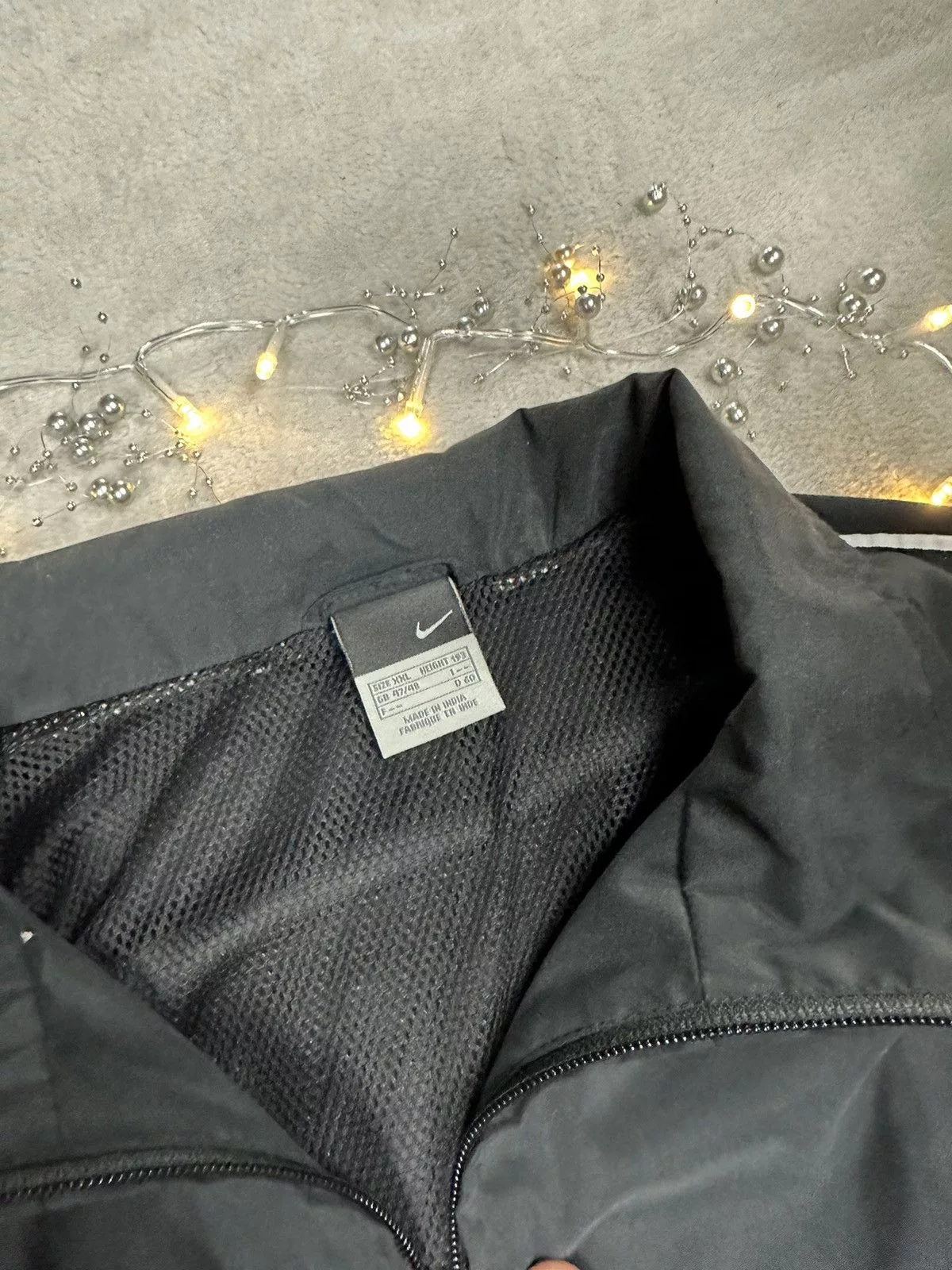 Nike Light Jackets Nike × Vintage Nike Vintage Oversize Basic Logo Light Jacket Black Streetwear