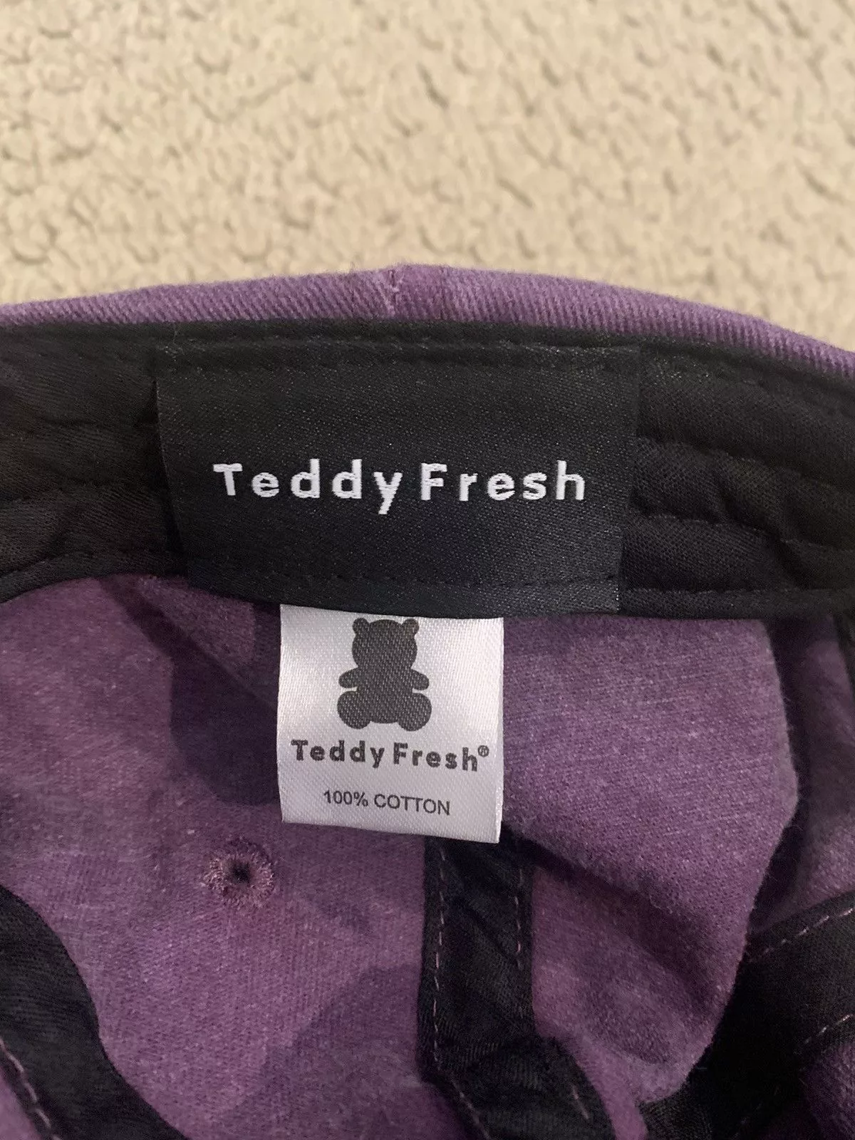 Teddy Fresh Hats Teddy Fresh Purple and Black Bear Dad Hat