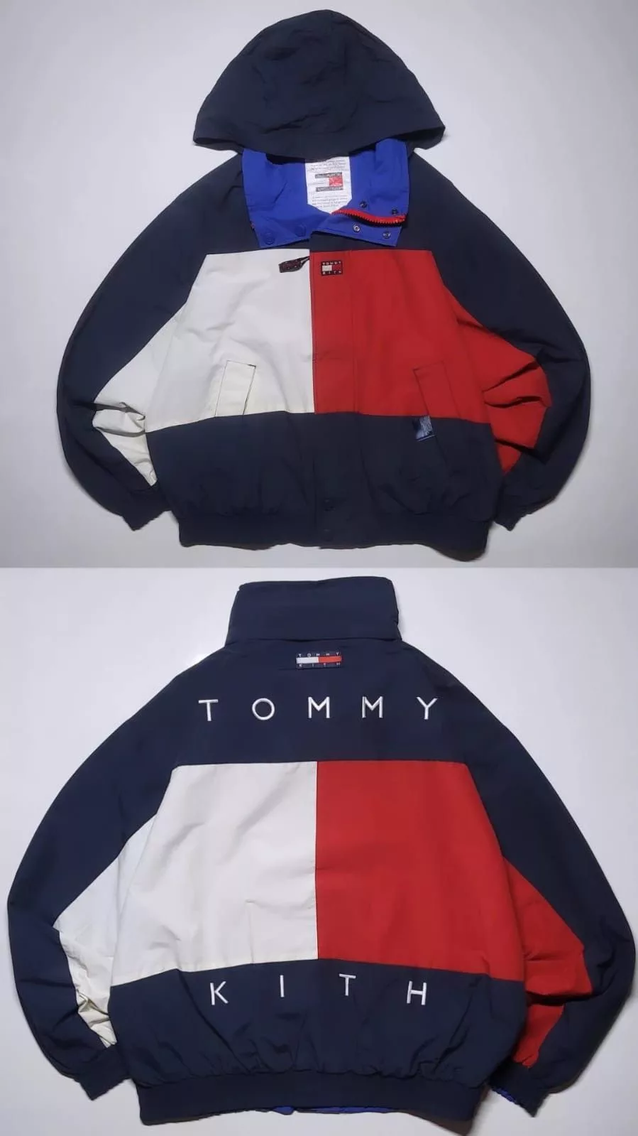 Kith Light Jackets Kith × Tommy Hilfiger Tommy Hilfiger x Kith Vintage 1985 Bigflag jacket Blue Streetwear