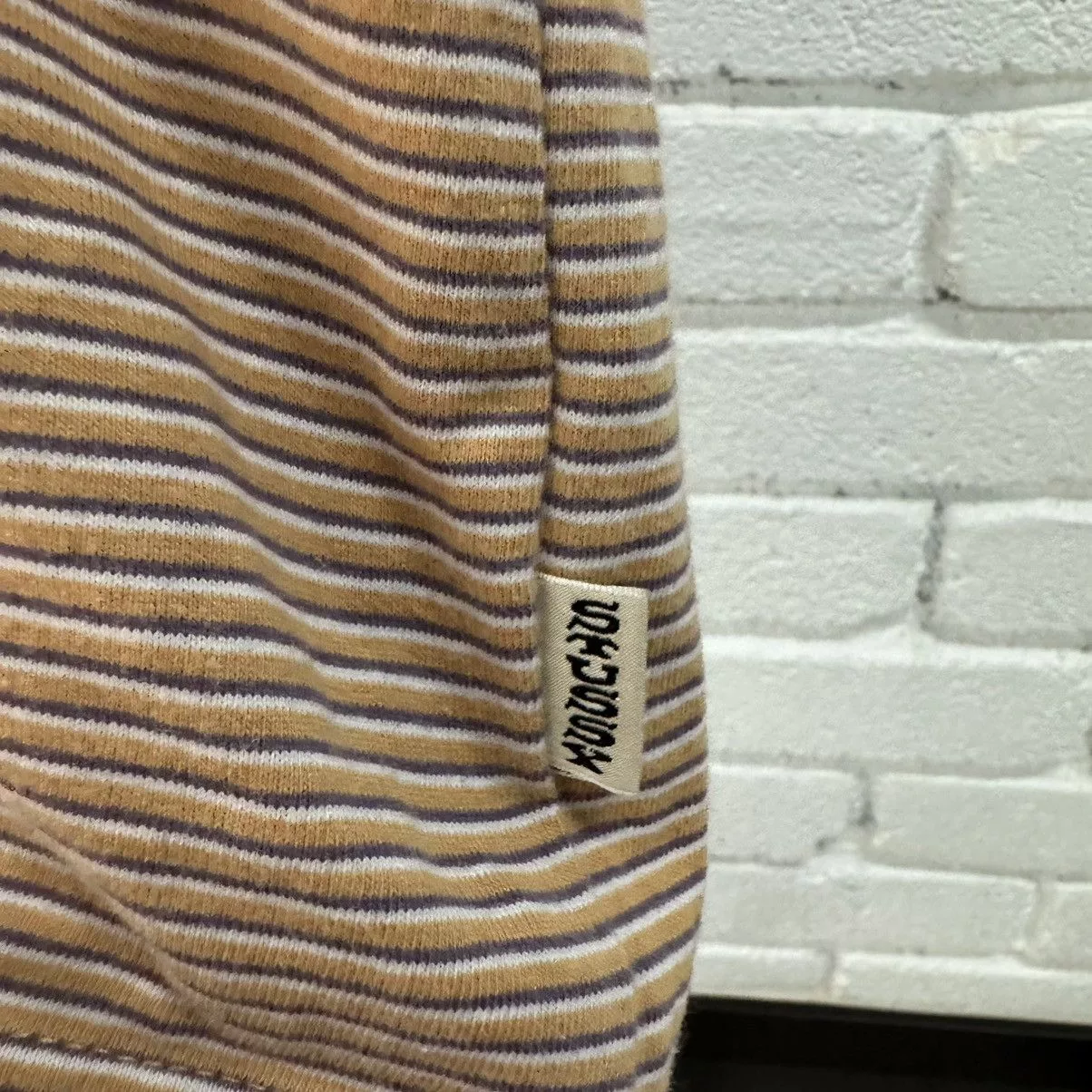 Stussy Short Sleeve T Shirts Stussy Stripes Tee Brown