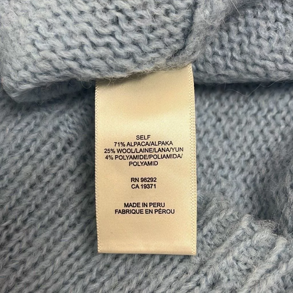 Tibi Sweaters Tibi Womens Size XS Cropped Sweater Blue Alpaca Wool Blend L