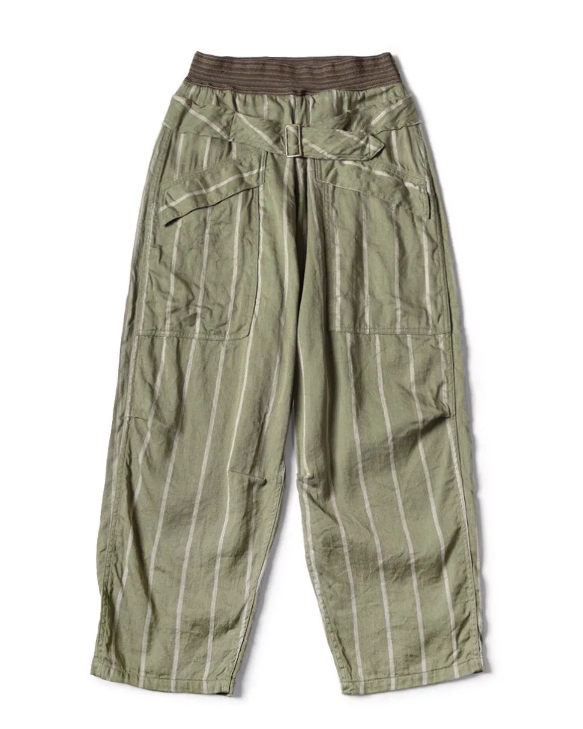 Kapital Casual Pants Kapital Linen Phillies Stripe Aviator Suit Cut Pants size 3 Brown