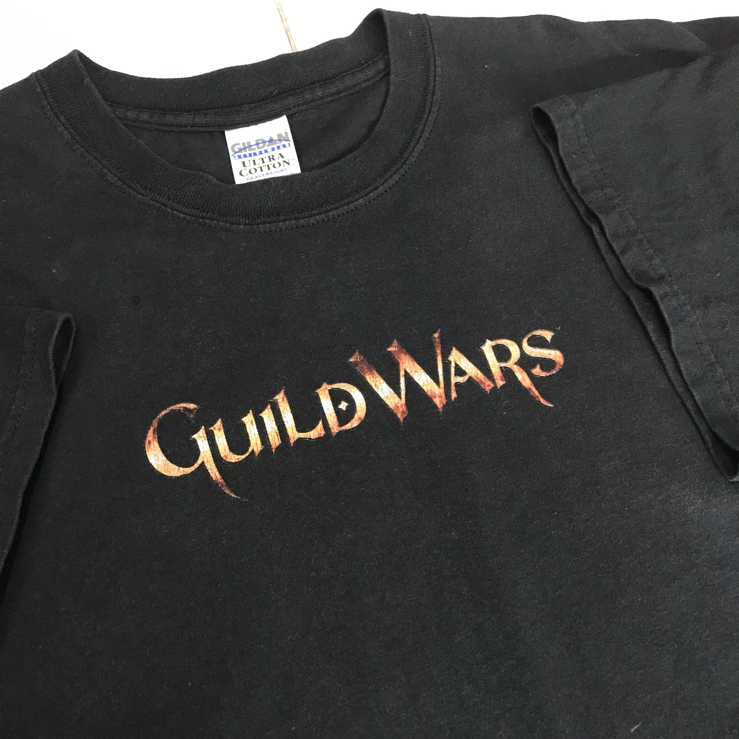 Microsoft Short Sleeve T Shirts Microsoft × Vintage Vintage Y2K Guild Wars Video Game Promo Tee XL ArenaNet Black