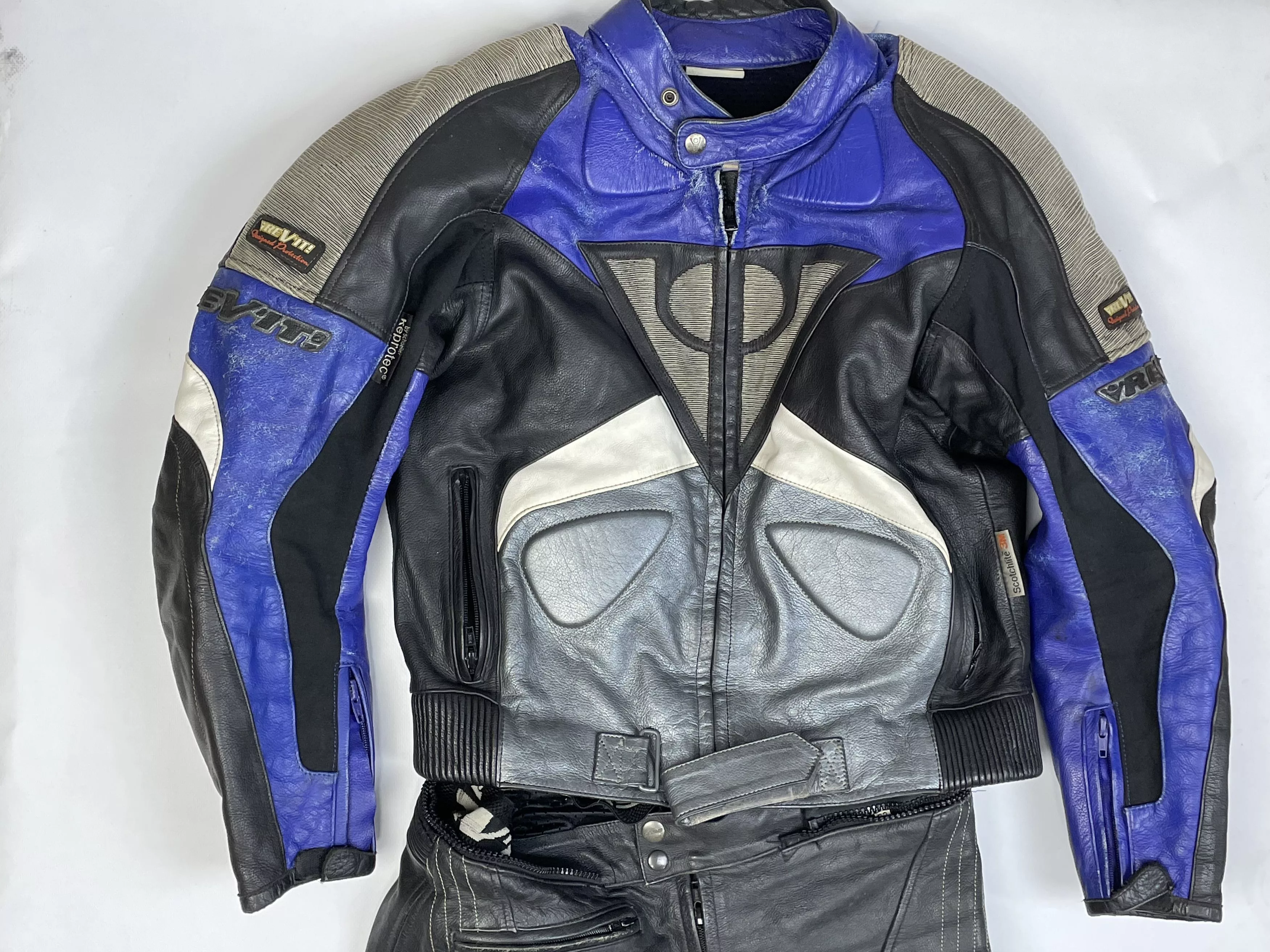 Designer Leather Jackets Designer × Vintage Rev'it Vintage Leather Suit Size 52 Black Streetwear